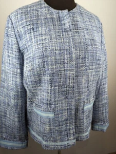 Crazy Horse Liz Claiborne jacket blazer - acrylic blend - blue - sz XL - EUC J50 - Picture 1 of 13