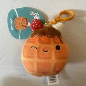 Squishmallows 3.5" Clip Weaver the Waffle Food Squad Plush Squishmallow - Picture 1 of 9