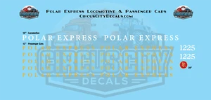Polar Express Movie Train Decal Set 1:87 HO Scale - Picture 1 of 6
