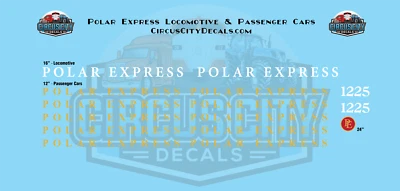 Polar Express Movie Train Decal Set 1:87 HO Scale - Image 1 of 4