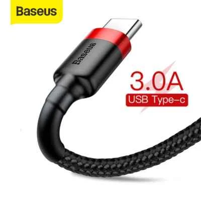 Baseus 3A USB Type C Charger Cable Fast Sync Charging Lead For Samsung 22 Huawei - Image 1 of 4