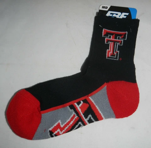 Texas Tech University TTU Red Raiders Pair of Ankle Socks Size MEDIUM Cover