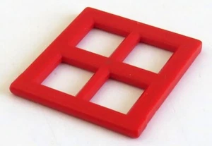 LEGO - Ventana / Inserto de ventana para ventana 2 x 4 x 3, rojo # 4133 - Imagen 1 de 1