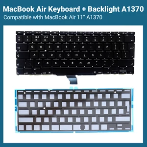 Teclado de repuesto para Apple MacBook Air 11" + luz de fondo Reino Unido A1370 2010 2011 - Imagen 1 de 1