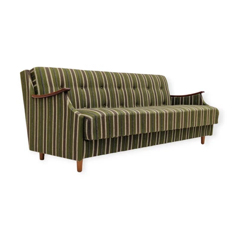 1960s, Danish 3 seater folded sleeping sofa, original very good condition Cover