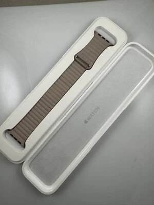 Original genuine Apple Watch Leather Loop 42mm 44MM 45MM 46MM 49MM band Stone M - Image 1 of 4