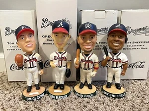 Juego Bobblehead Atlanta Braves SGA. Greg Maddux Tom Glavine Furcal & Sheffield - Imagen 1 de 3