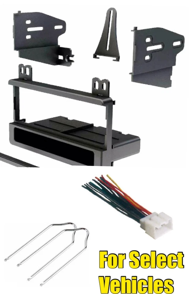 1 Din Car Stereo Kit Wire Tool for 1998 1999 2000 2001 2002 2003 Ford Econoline - Image 1 of 1