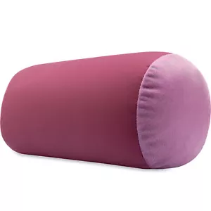 Burgundy - Merlot - Microbead Neck Roll Bolster Pillows - Squishy Mooshi Beads - Picture 1 of 8