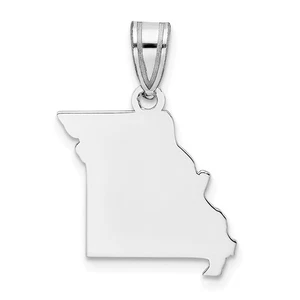 Colgante de plata de ley/chapado en rodio del estado de Missouri - Imagen 1 de 4