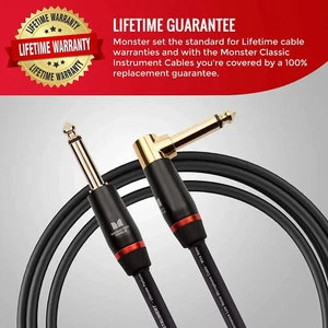 Monster Prolink Bass Angled to Straight Instrument Cable – 12 Feet - Picture 1 of 10