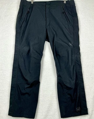 Pantalones de lluvia y nieve REI negros E1 Elements pantalones de nailon con cremallera lateral completa para mujer 14P Foto 1 de 4