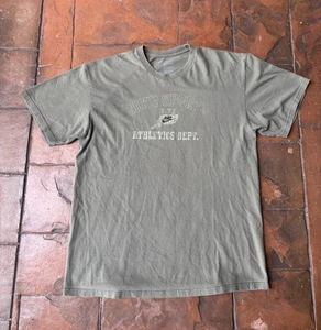 Vintage Y2K Nike Athletic Dept 1972 Essential T-Shirt Large Faded Green - Picture 1 of 5
