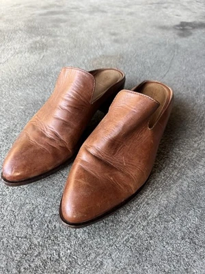 Botas de Cuero Frye Phoenix Mule Talla 8.5 Marrón 3" Tacón Sin Cordones Country Western Foto 1 de 4