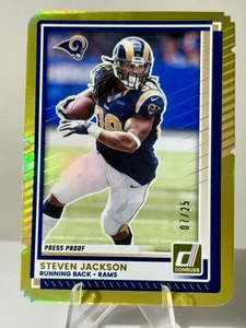 STEVEN JACKSON Die-Cut 2025 Donruss Gold Rams #205 /25 SSP RARE RAMS - Picture 1 of 2