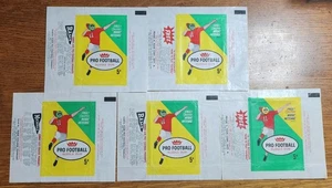 1961 Fleer Football Wax Pack Wrappers 5 Cent, Rams, Michigan, grün/gelb  - Bild 1 von 7
