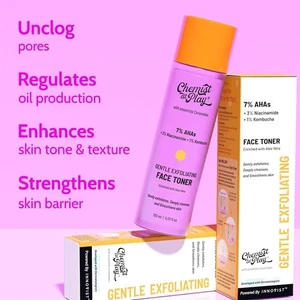 Exfoliating Toner 250ml Glycolic+Mandelic Acid, Niacinamide, Kombucha, 1 Pack - Picture 1 of 7