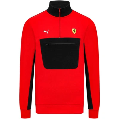 Scuderia Ferrari F1 Men's 1/4 Zip Sweater Red - Image 1 of 2