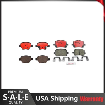 Brembo Front and Rear Ceramic Brake Pad Set Kit For Chevrolet Cobalt Pontiac G6 - Image 1 of 4