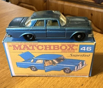 MATCHBOX 46 MERCEDES-BENZ 300SE VINTAGE 1-75 SERIES LESNEY ENGLAND BOXED. - Image 1 of 4