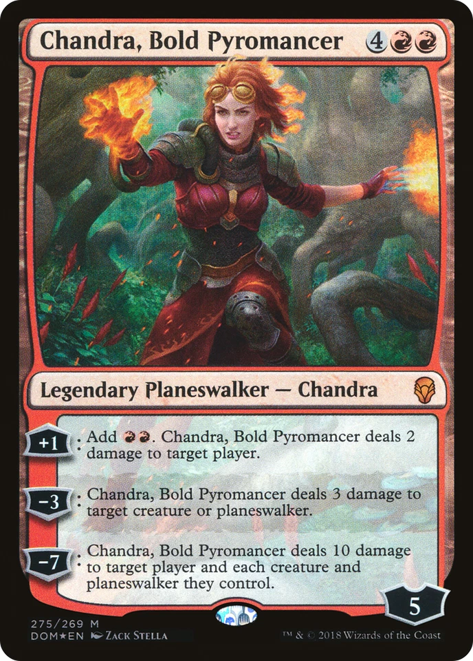 Chandra, Bold Pyromancer #275 (Foil) (HP) Dominaria DOM Magic MTG - Image 1 of 1