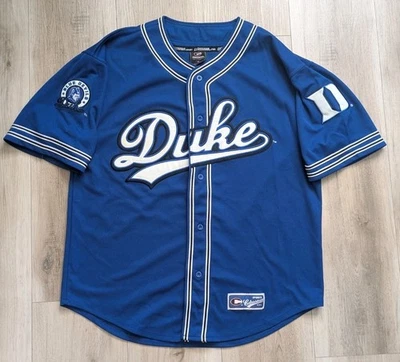 Camiseta de béisbol vintage azul y blanca Duke Blue Devils bordada talla XL Foto 1 de 4