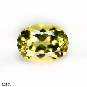 3.22 Ct Sizzling Perfect Oval 9.8 x 7.3 MM 100% Natural Greenish Yellow Apatite - Picture 1 of 5