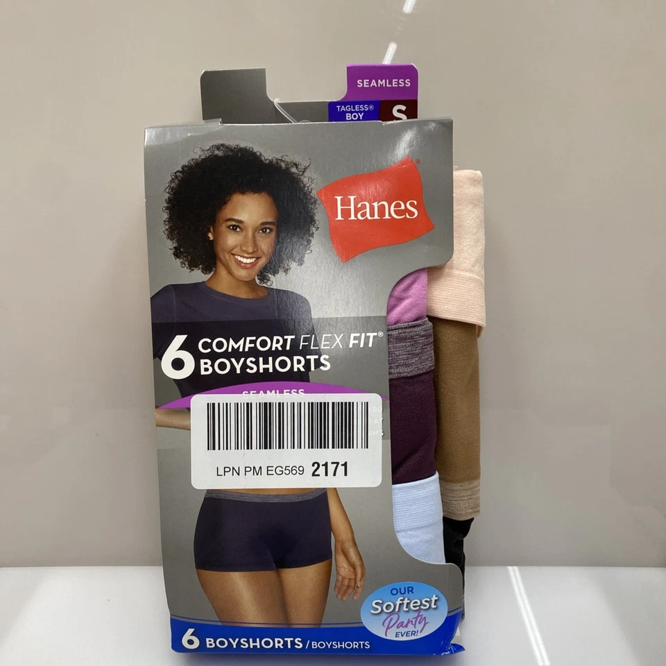 Women's Comfort Flex Fit Seamless Boyshort Panty Assorted Size Small Ciaz