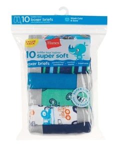 Hanes Toddler Boys' Boxer Brief Underwear, 10-Pack - Picture 1 of 3