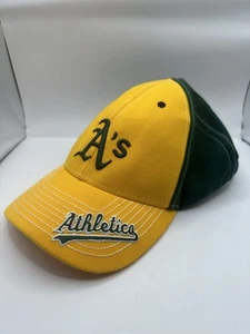 Oakland Athletics Hat Cap Strap Back Yellow Green One Size MLB Baseball Mens - Picture 1 of 6