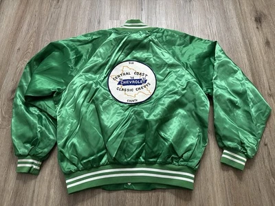 Chaqueta Universitaria SLO Central Coast Chevrolet Clásica Chevys Verde Satinado XL EE. UU. Foto 1 de 4