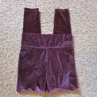 NWOT Pink Victoria's Secret Pink Velour Jogging Pants Small Pull On Leggings - Image 1 of 2