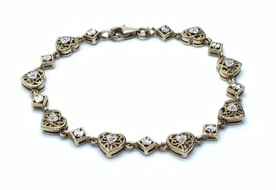 "Brazalete de tenis SA 925 plata esterlina oro rodio diamantes 7,5"" ~ 10 g" Foto 1 de 4