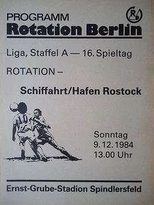 Program 1984/85 Rotation Berlin - Sh Rostock - Picture 1 of 1