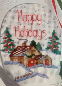 Designs for the Needle Ribbon Cross Stitch Happy Holidays 1804 New Vintage USA - Picture 1 of 4
