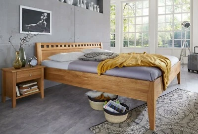 Diana II Bettgestell Bett massiv kernbuche Massivholzbett Holzbett massiv - Bild 1 von 3