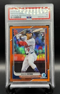 2024 Bowman Chrome Orange Refractor SSP Serial # /25 Masyn Winn (RC) #61 PSA 10 - Picture 1 of 3