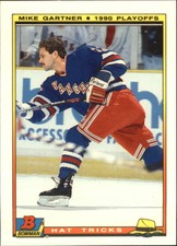 1990-91 Bowman Hat Tricks Tiffany #17 Mike Gartner