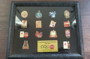 1996 Coca-Cola Atlanta Georgia Olympic Games Olympic 14 pcs Framed Pin Set - Picture 1 of 20