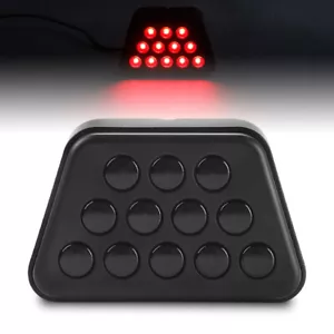 Tercera luz de freno trasera trasera 12 LED rojo estroboscópico piloto parada antiniebla DRL lámpara universal - Imagen 1 de 9