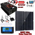 6000w Complete Solar Panel Kit Solar Power Generator 100a Home Dc 12v-ac 110v Us