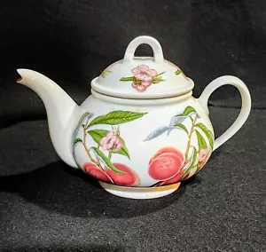 Portmeirion Pomona Royal George Tea Pot & Lid Peaches Teapot - Picture 1 of 7