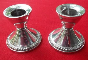 Pair of Duchin Creations Sterling Weighted Candlesticks Excellent Shape 175grams - Picture 1 of 3