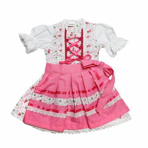 Babydirndl Baby Dirndl Trachtenkleid Isa weiß rosa MS-Trachten