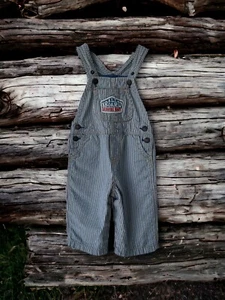 OSHKOSH B’gosh Genuine Baby Overalls Sz 9months kids fashion train conductor buy - Picture 1 of 5