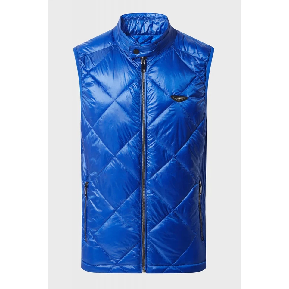 Chaleco sin mangas Police Fink de goma y metal con insignia de ala cuello embudo - azul cobalto Foto 1 de 1