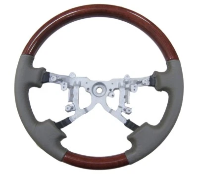 For '2001-'2006 LEXUS LS430 Wooden Steering Wheel Beige LEATHER Standard Type Foto 1 de 2