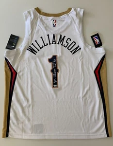 CAMISETA NIKE SWINGMAN FIRMADA ZION WILLIAMSON PELICANS - SELECCIÓN #1 DRAFT - FANÁTICOS - Imagen 1 de 7