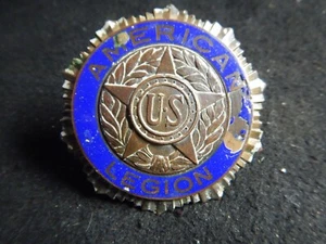 Antigua insignia de coche de latón de las Legiones Americanas de Estados Unidos esmaltado azul 1919 Gus Fox Co OH - Imagen 1 de 9