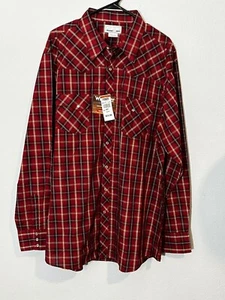 Wrangler Wrancher Exclusive TSC Pearl Snap Long Sleeve Shirt Men's Size 2XT NWT - Afbeelding 1 van 6